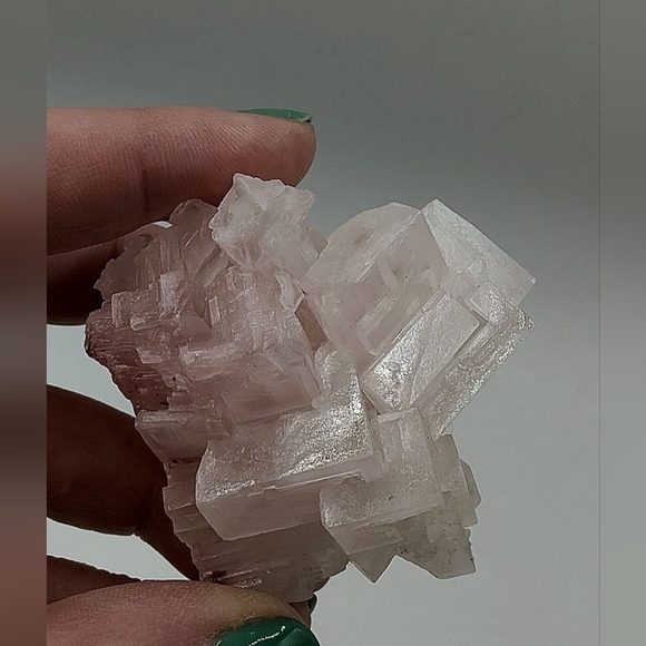 Ultracool Geometric Pink Halite Specimen - Picture 15 of 17